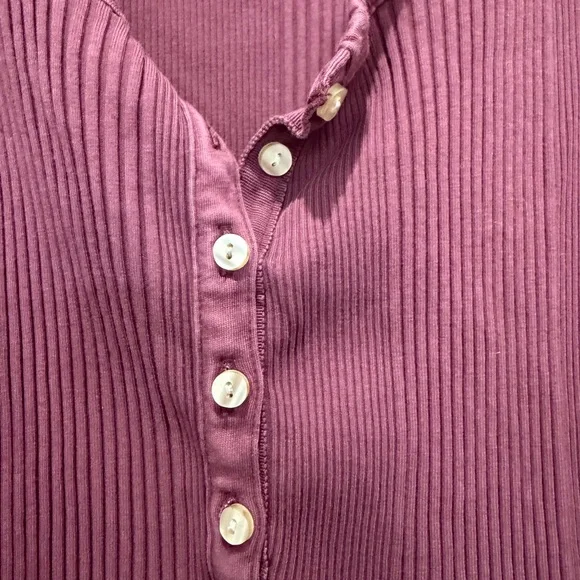 Aerie Burgundy Ribbed Tank Top - Picture 3 of 4